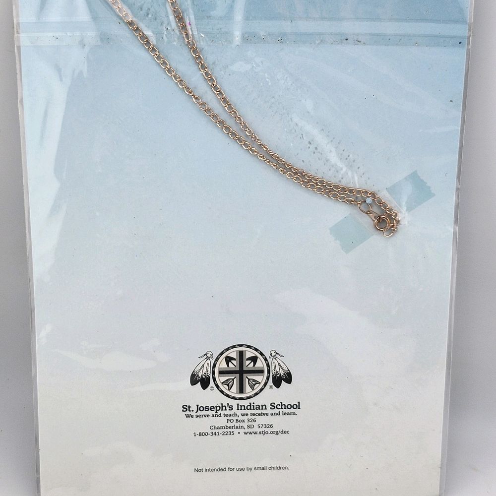 Christmas Peace Heart Dove Pendant Necklace Spirit of God Gold Tone 20" - Picture 4 of 4